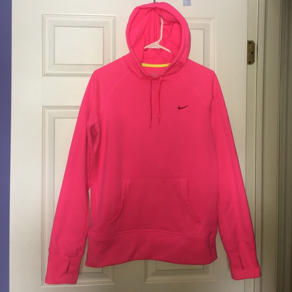 bright pink nike hoodie